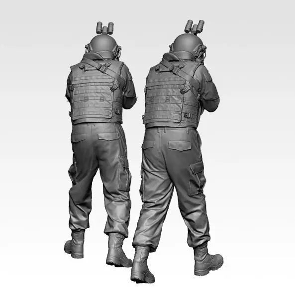1/35 Modern Warfare Soldiers, 2 Figures, Resin Model Figure Kit, Unassembled and Unpainted