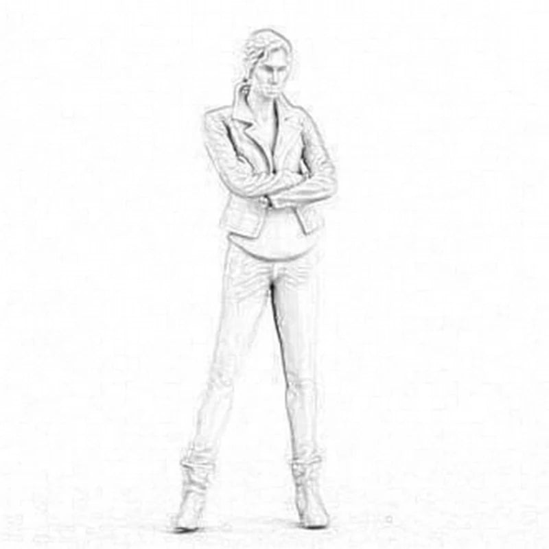 1/18 Modern Businesswoman, Resin Model Figure Kit, Historical Theme, Unassembled and Unpainted