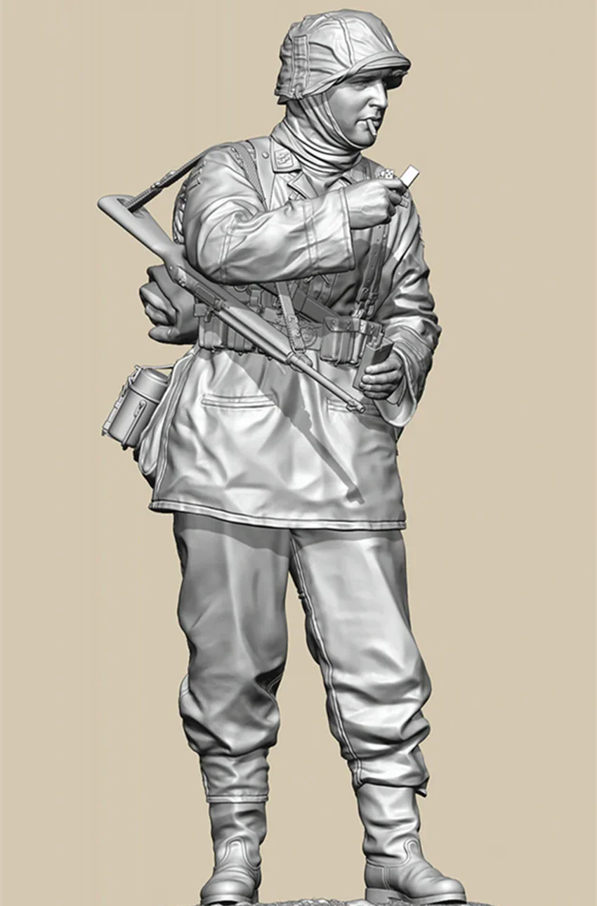 1/16 WWI German Infantry Soldier with Spiked Helmet, Resin Model Figure Kit, Unassembled and Unpainted