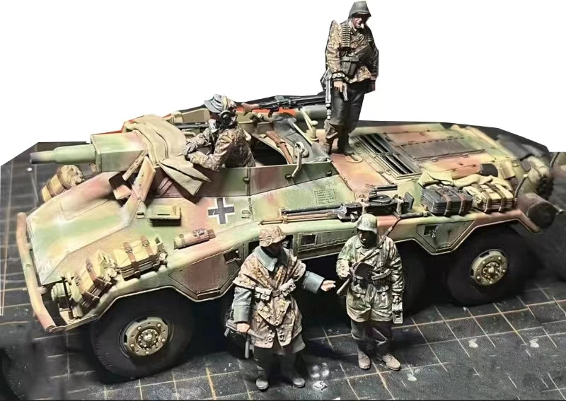 1/35 Modern US Infantry Desert Patrol Squad, 4 Figures, Resin Model Figure Kit, Unassembled and Unpainted