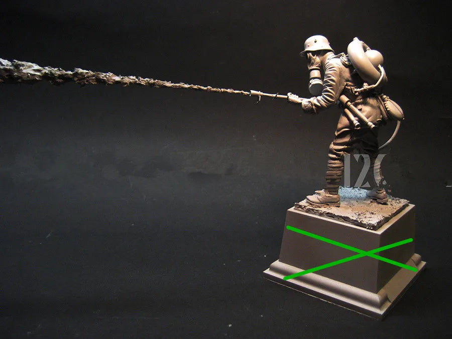 1/16 WWII German Soldier in Combat, Resin Model Figure Kit, Unassembled and Unpainted