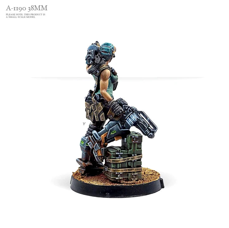 38mm Warrior, Resin Model Figure Kit, Sci-Fi Theme, Unassembled and Unpainted