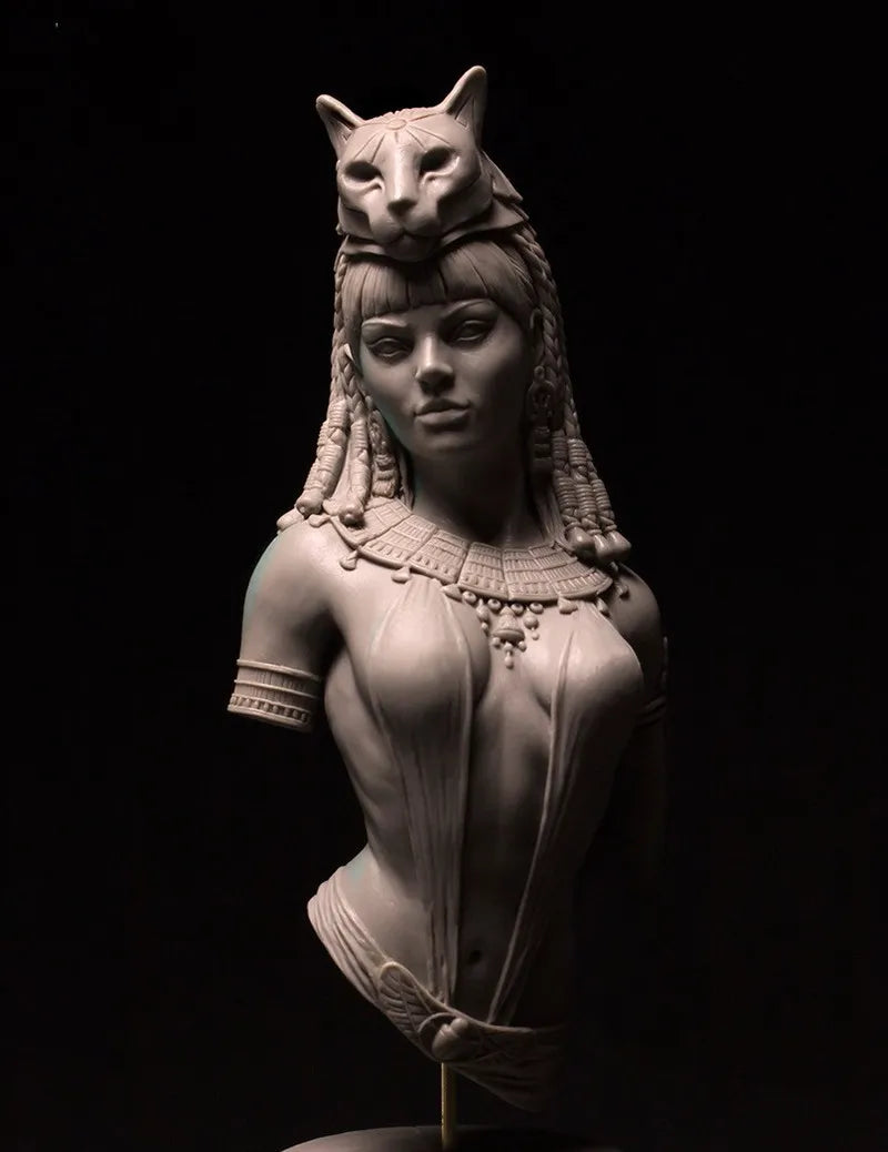 1/10 Egyptian Goddess, Resin Model Bust Kit, Mythology Theme, Unassembled and Unpainted