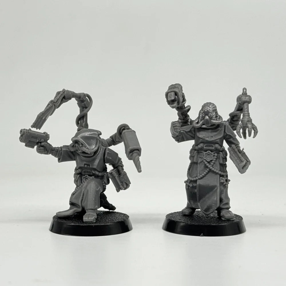 Scavenger Monks, 10 Figures, Resin Model Figure Kit, Fantasy Theme, Unassembled and Unpainted