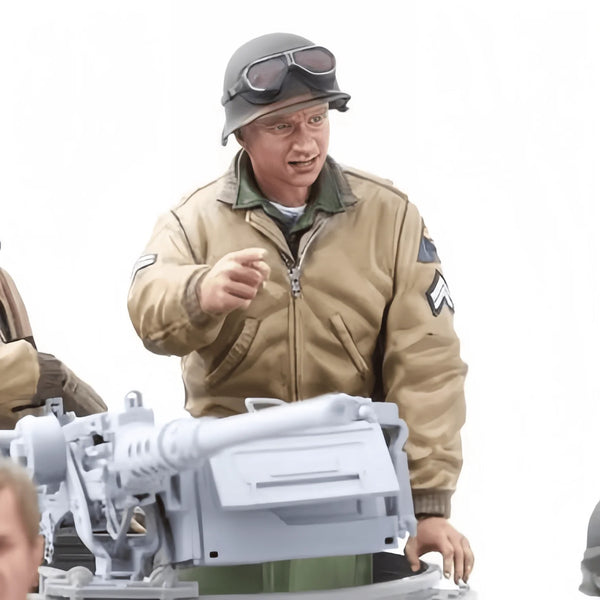 1/16 WWII German Panzer Commander with Goggles, Resin Model Figure Kit, Unassembled and Unpainted