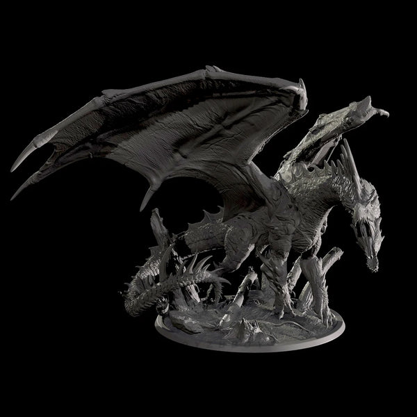 110mm Wyvern Defending Territory, Resin Model Creature Kit, Fantasy Theme, Unassembled and Unpainted