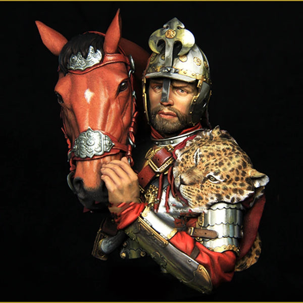 1/10 Polish Hussar 17th Century, Resin Model Bust Kit, Military Theme, Unassembled and Unpainted