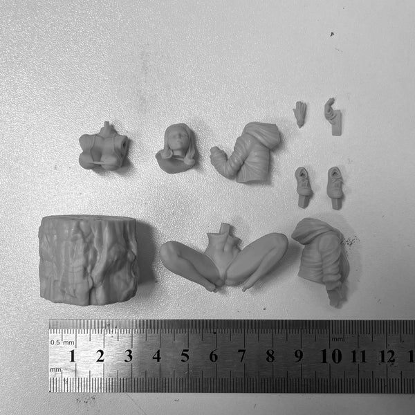1/24 Chibi Girl, Resin Model Figure Kit, Anime Theme, Unassembled and Unpainted