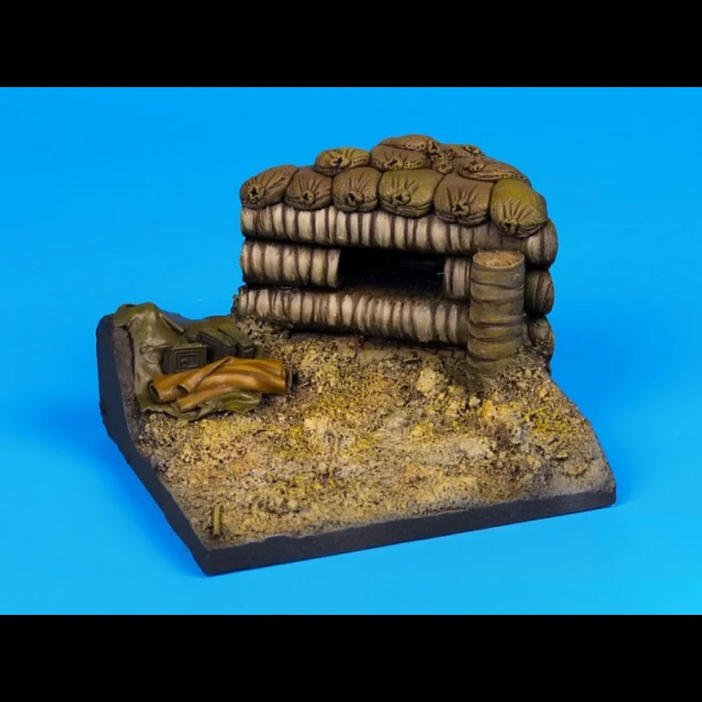 1/35 WWII Military Bunker Fortification, Resin Model Terrain Kit, Unpainted