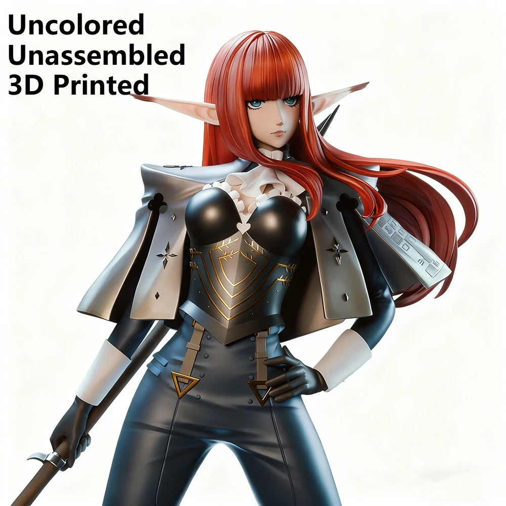 Elven Female Warrior, Resin Model Figure Kit, Fantasy Theme, Unassembled and Unpainted