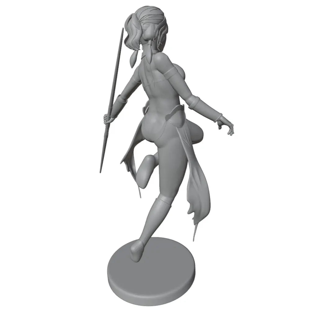 1/24 Female Warrior with Sword, Resin Model Figure Kit, Unassembled and Unpainted