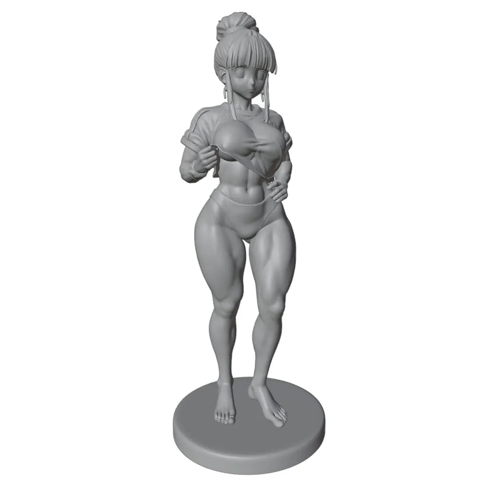 1/24 Anime Pin-up Female in Bodysuit Hand on Hip, Resin Model Figure Kit, Unassembled and Unpainted