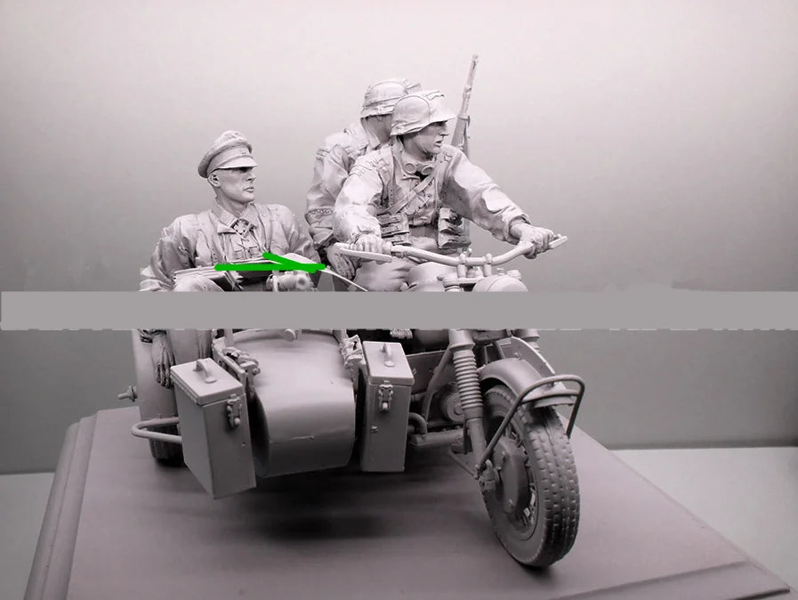 1/16 WWII German, 5 Figures, Resin Model Figure Kit, Unassembled and Unpainted