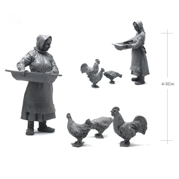 1/35 Cold War Soviet Female Soldiers, 6 Figures, Resin Model Figure Kit, Unassembled and Unpainted