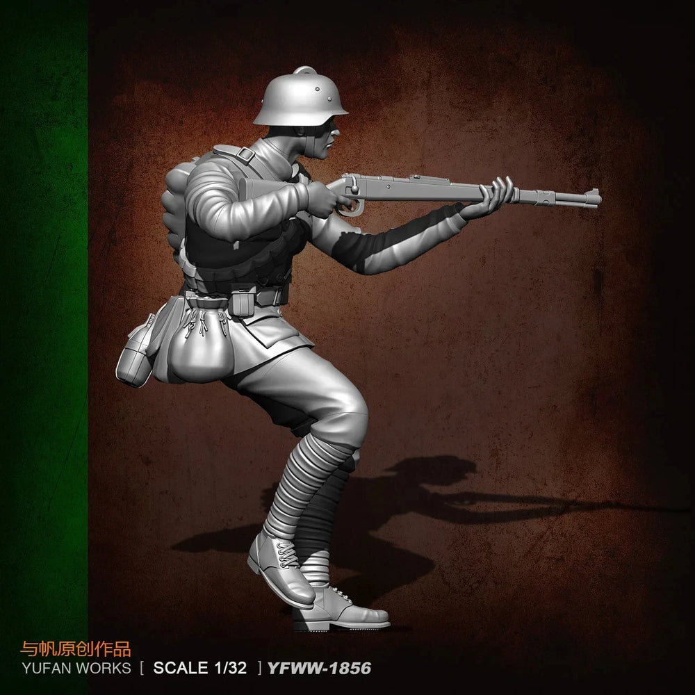 1/32 WWII Soldier, Resin Model Figure Kit, Unassembled and Unpainted