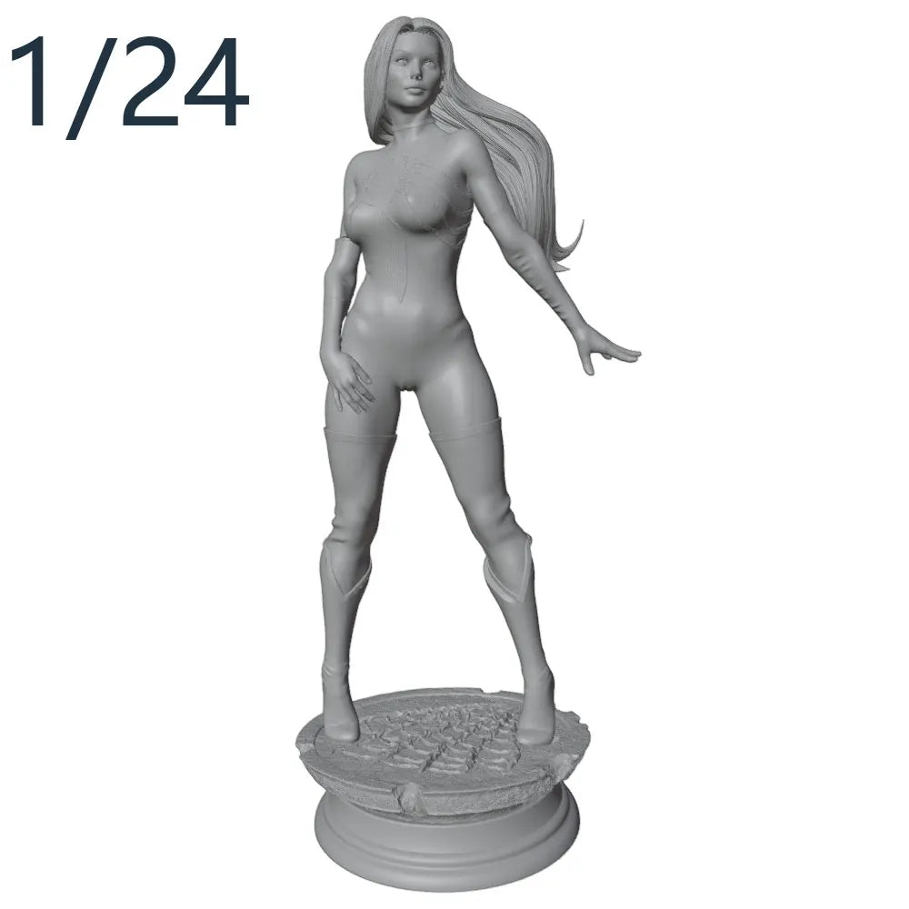 1/24 Fantasy Female Character, Resin Model Figure Kit, Anime Theme, Unassembled and Unpainted