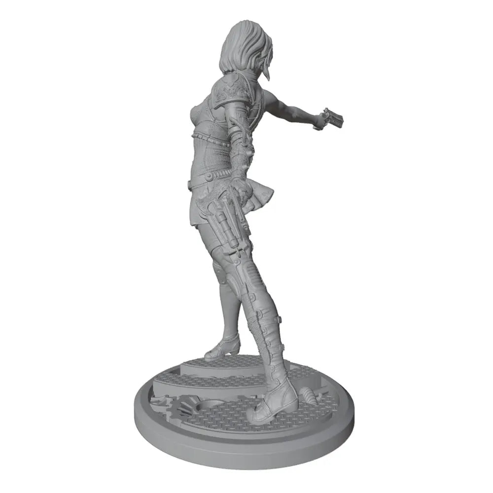 75mm Female Sci-Fi Warrior, Resin Model Figure Kit, Fantasy Theme, Unassembled and Unpainted