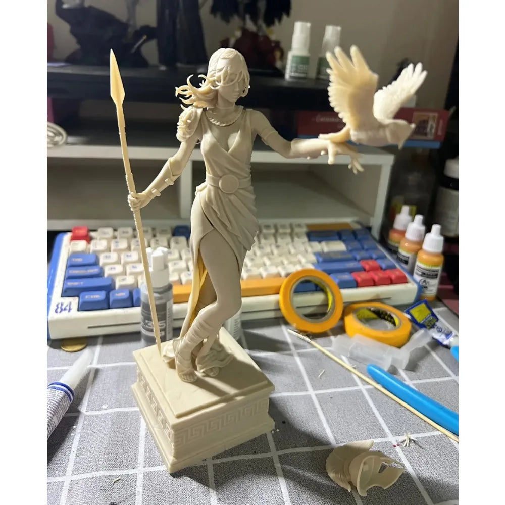 Ancient Athena Greek Goddess of War, Resin Model Figure Kit, Unassembled and Unpainted