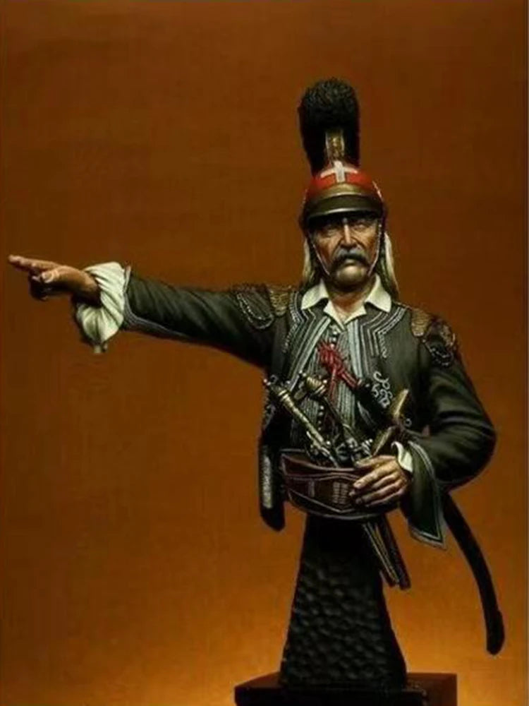 1/9 Medieval Fantasy Military Officer, Resin Model Bust Kit, Unassembled and Unpainted
