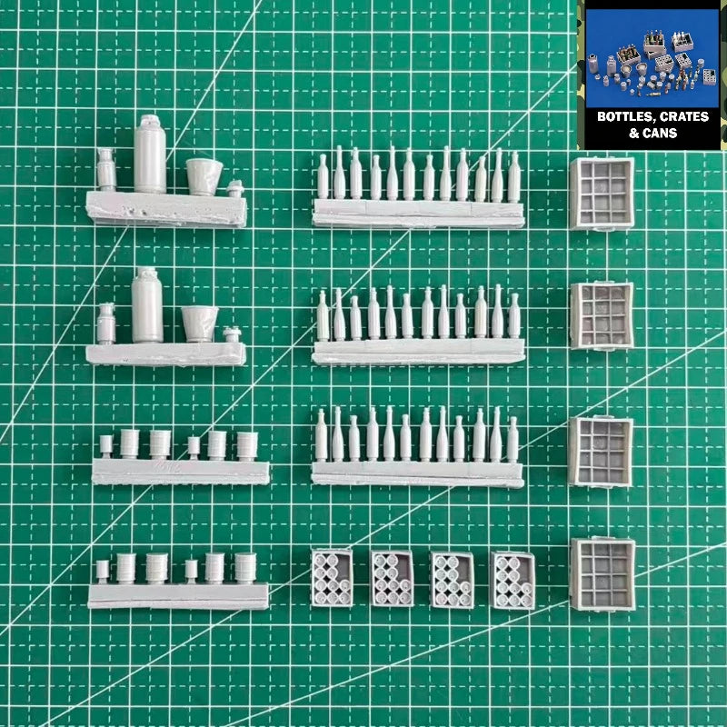 1/35 Scatter Set, Resin Model Terrain Kit, Military Theme, Unpainted