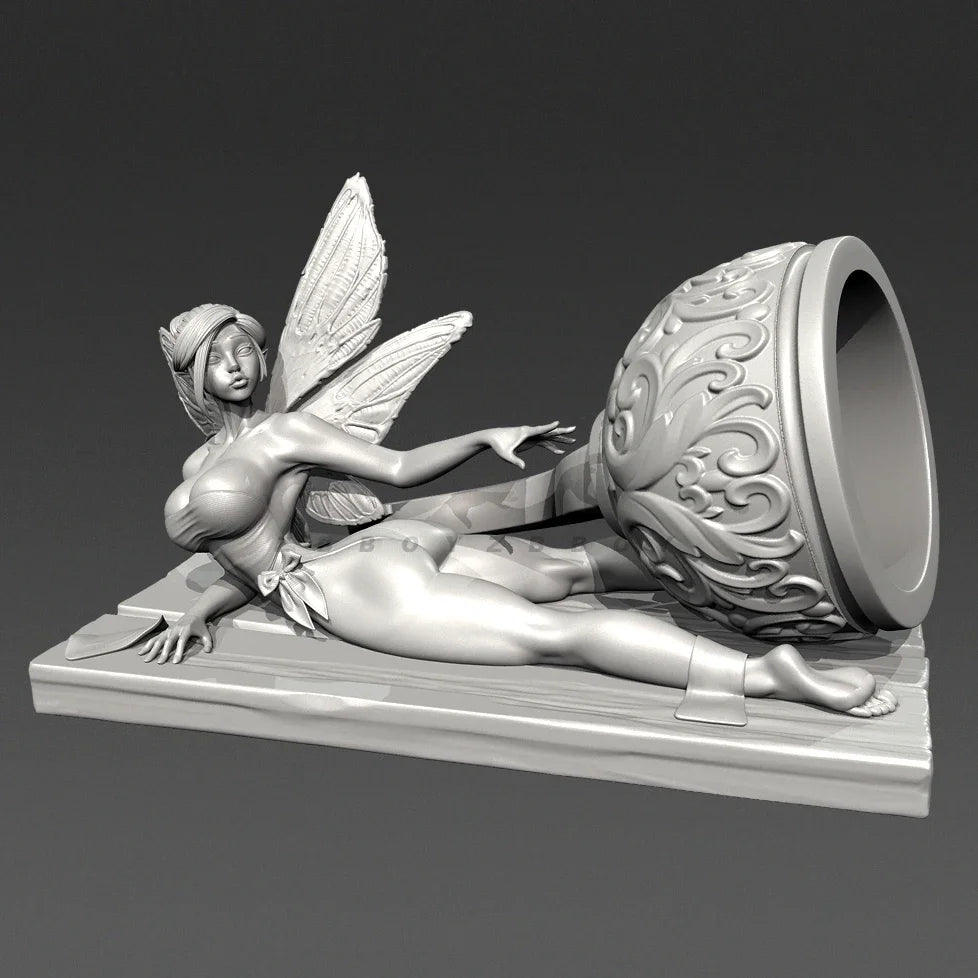 75mm Reclining Fairy Angel, Resin Model Figure Kit, Fantasy Theme, Unassembled and Unpainted