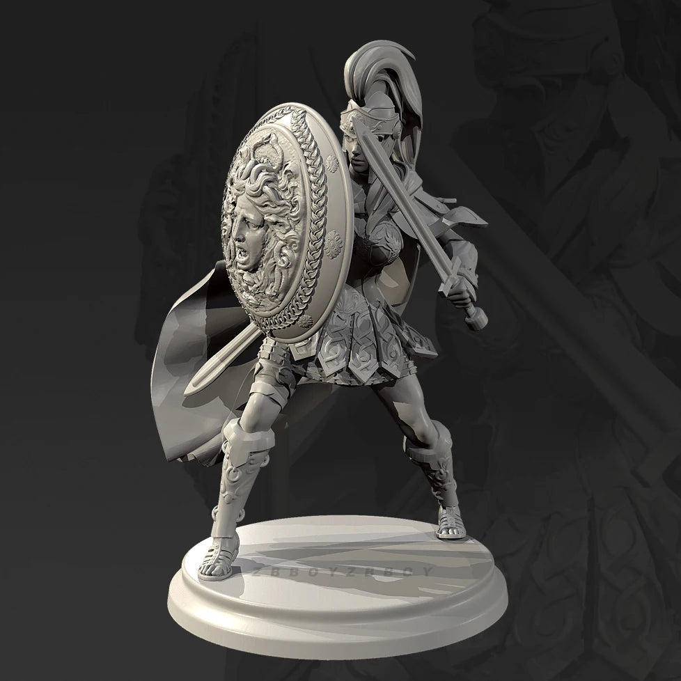 90mm Armored Gladiator, Resin Model Figure Kit, Fantasy Theme, Unassembled and Unpainted