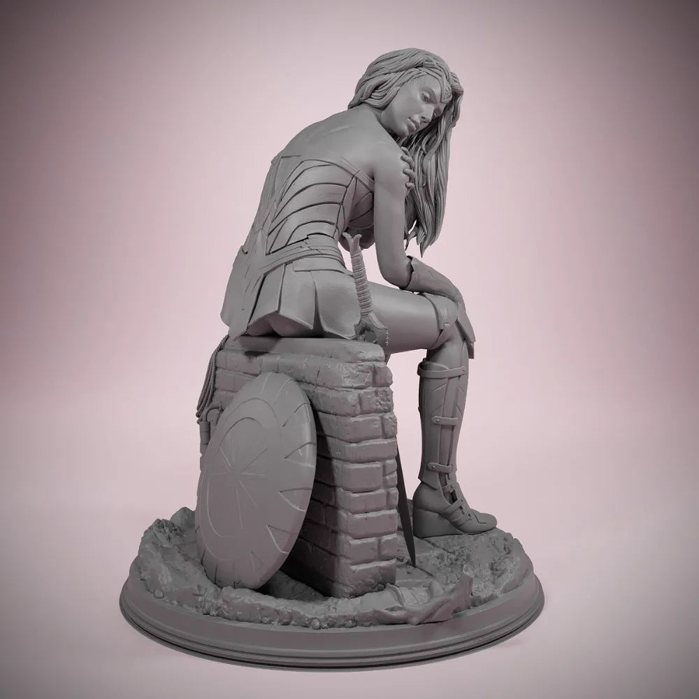 Female Warrior Swordswoman, Resin Model Figure Kit, Fantasy Theme, Unassembled and Unpainted