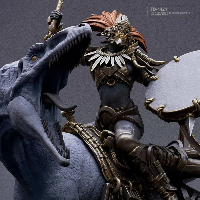 50mm Female Dragon Warrior, Resin Model Figure Kit, Fantasy Theme, Unassembled and Unpainted