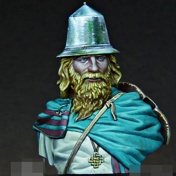 1/16 Medieval Oeselian Warrior Muhu, Resin Model Bust Kit, Unassembled and Unpainted