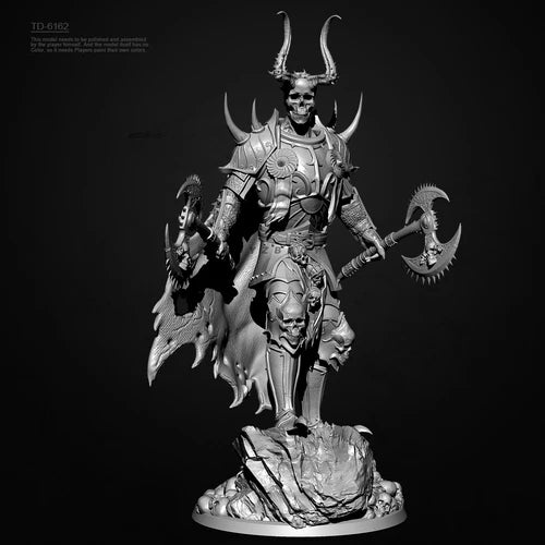 100mm Dark Fantasy Demonic Warrior, Resin Model Figure Kit, Fantasy Theme, Unassembled and Unpainted