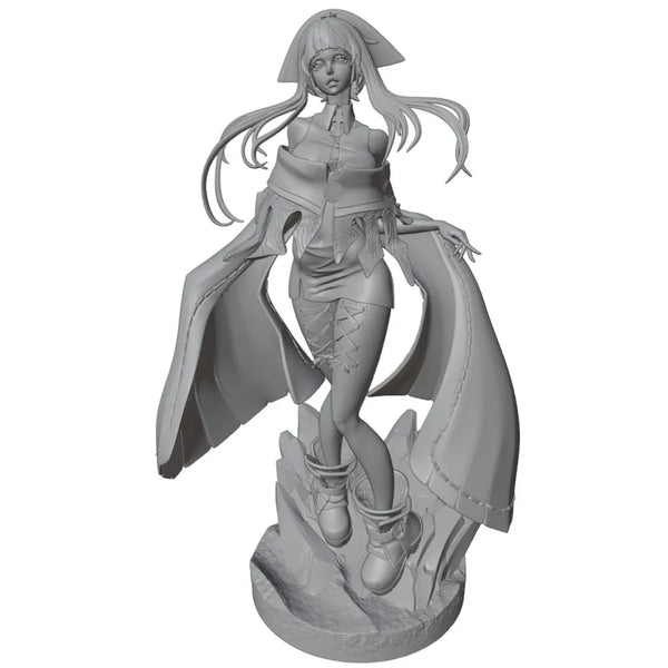 1/24 Demon Sorceress with Bat Wings, Resin Model Figure Kit, Anime Theme, Unassembled and Unpainted