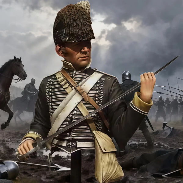 1/9 Napoleonic Cavalry Officer, Resin Model Bust Kit, Unassembled and Unpainted