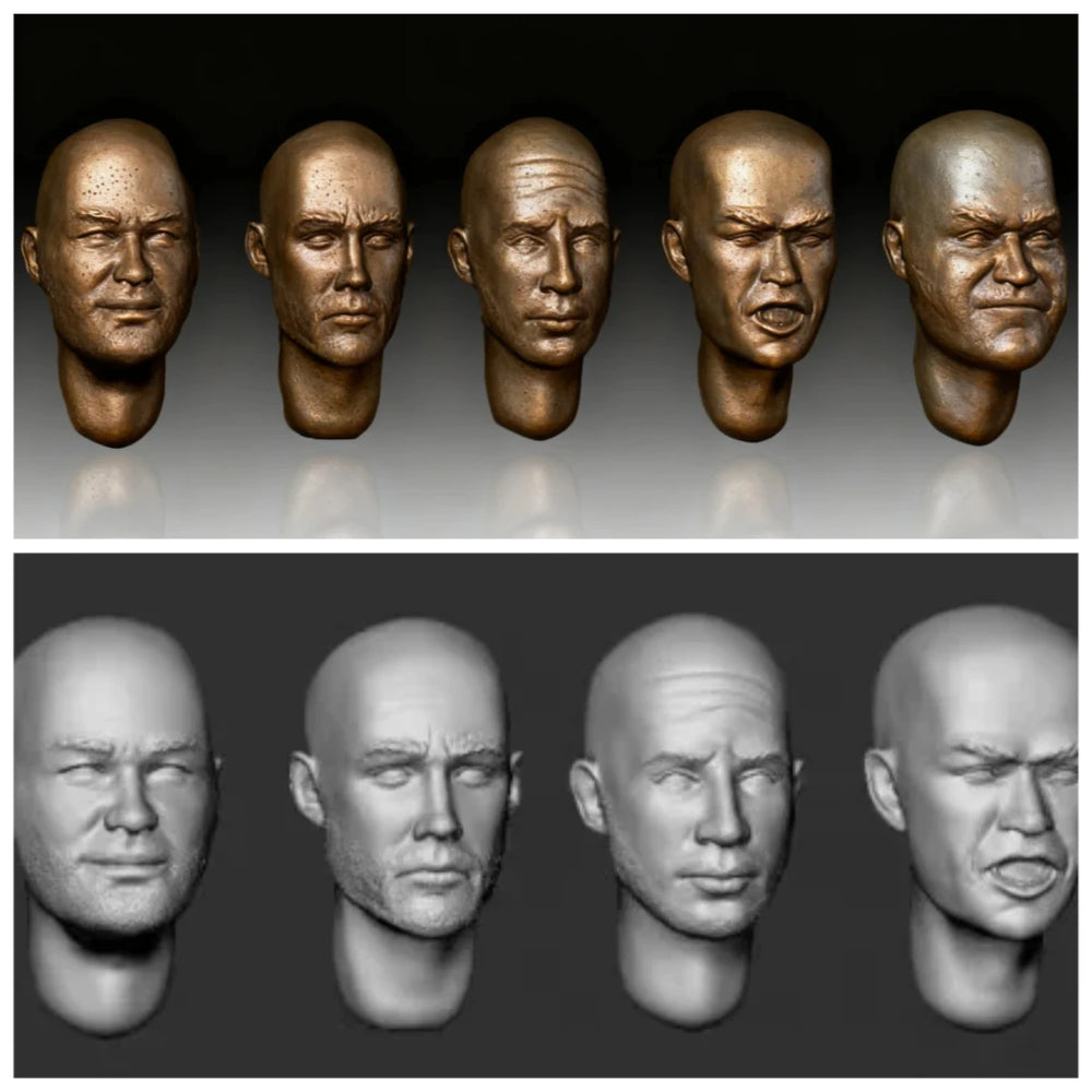 1/35 Modern Soldier Head Replacements Set, 5 Figures, Resin Model Figure Kit, Unassembled and Unpainted