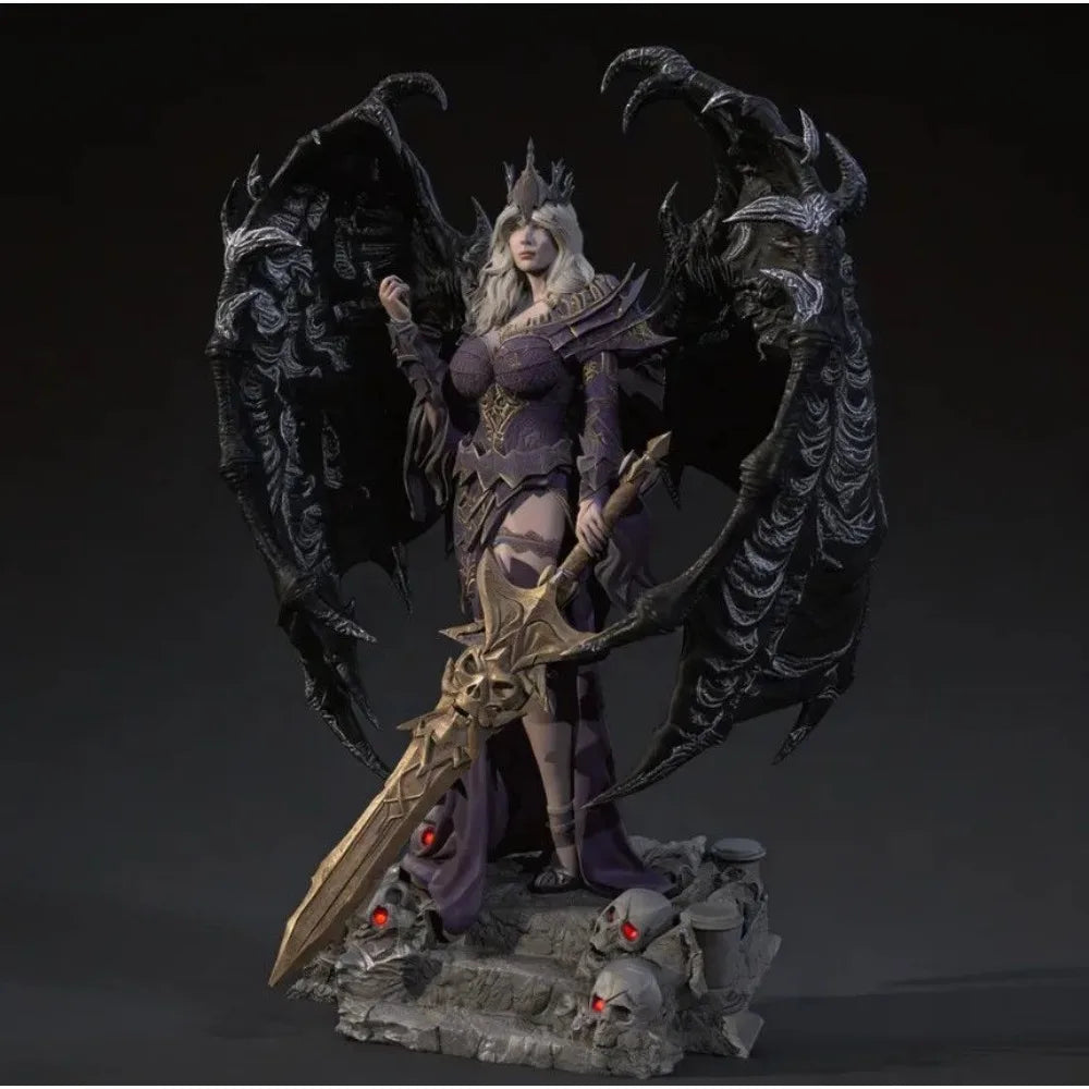 90mm Dark Angel Demon Queen, Resin Model Figure Kit, Fantasy Theme, Unassembled and Unpainted