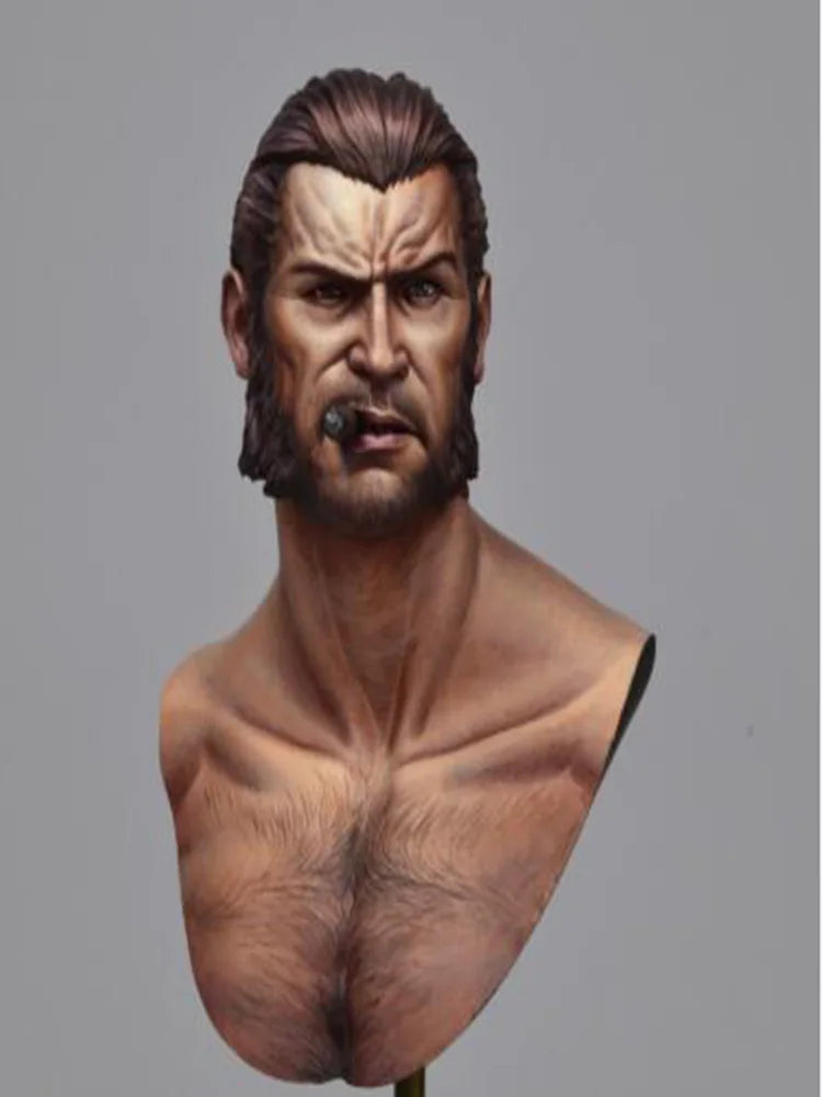 1/12 Scarred Bearded Barbarian, Resin Model Bust Kit, Fantasy Theme, Unassembled and Unpainted