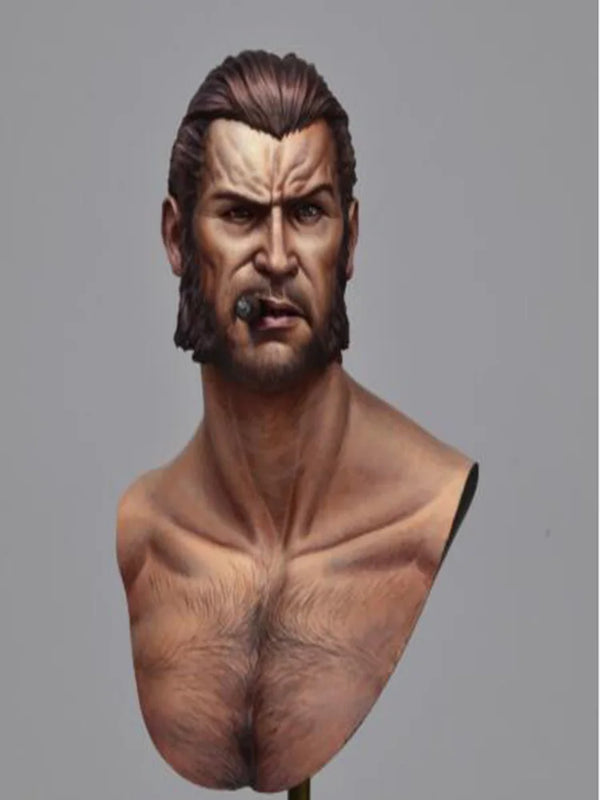 1/12 Scarred Bearded Barbarian, Resin Model Bust Kit, Fantasy Theme, Unassembled and Unpainted