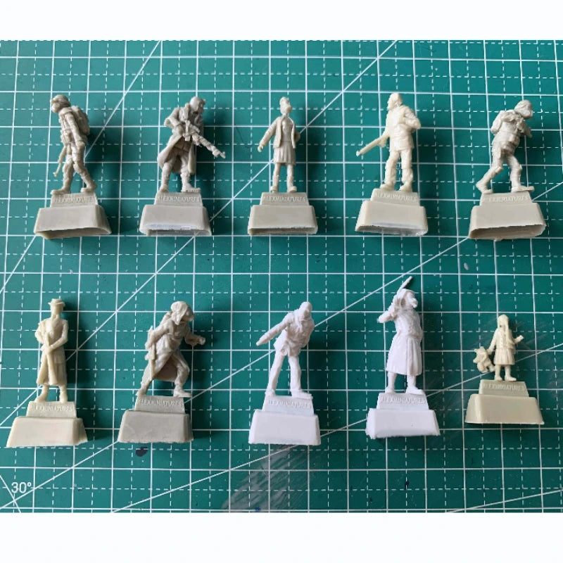 1/72 American Civil War Settlers, 14 Figures, Resin Model Figure Kit, Unassembled and Unpainted