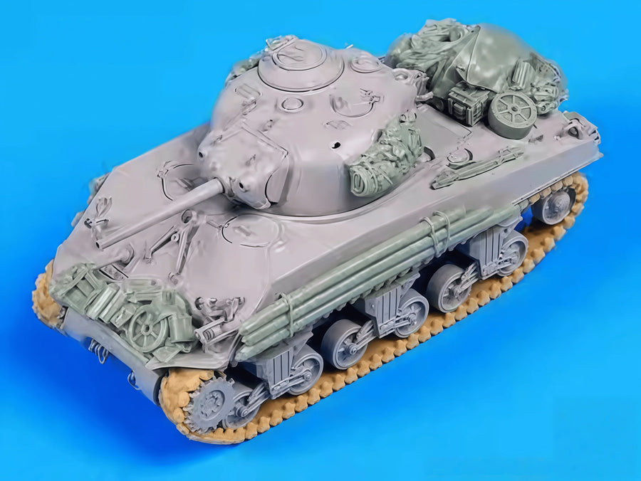 1/72 Cast Resin Model Assembly Kit, GK, Sherman Tank Is Wrapped with the Vehicle, Unpainted, Needs to Be Assembled