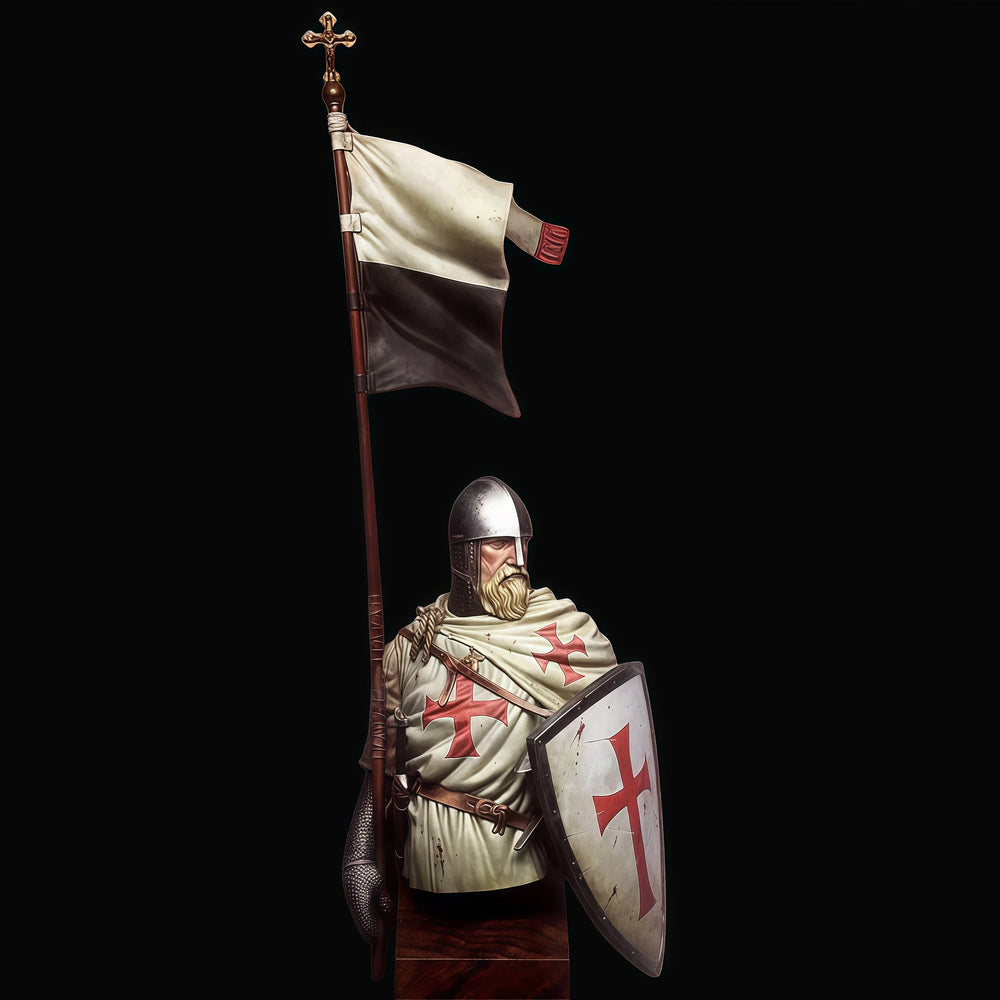 1/9 Medieval Crusader, Resin Model Bust Kit, Unassembled and Unpainted