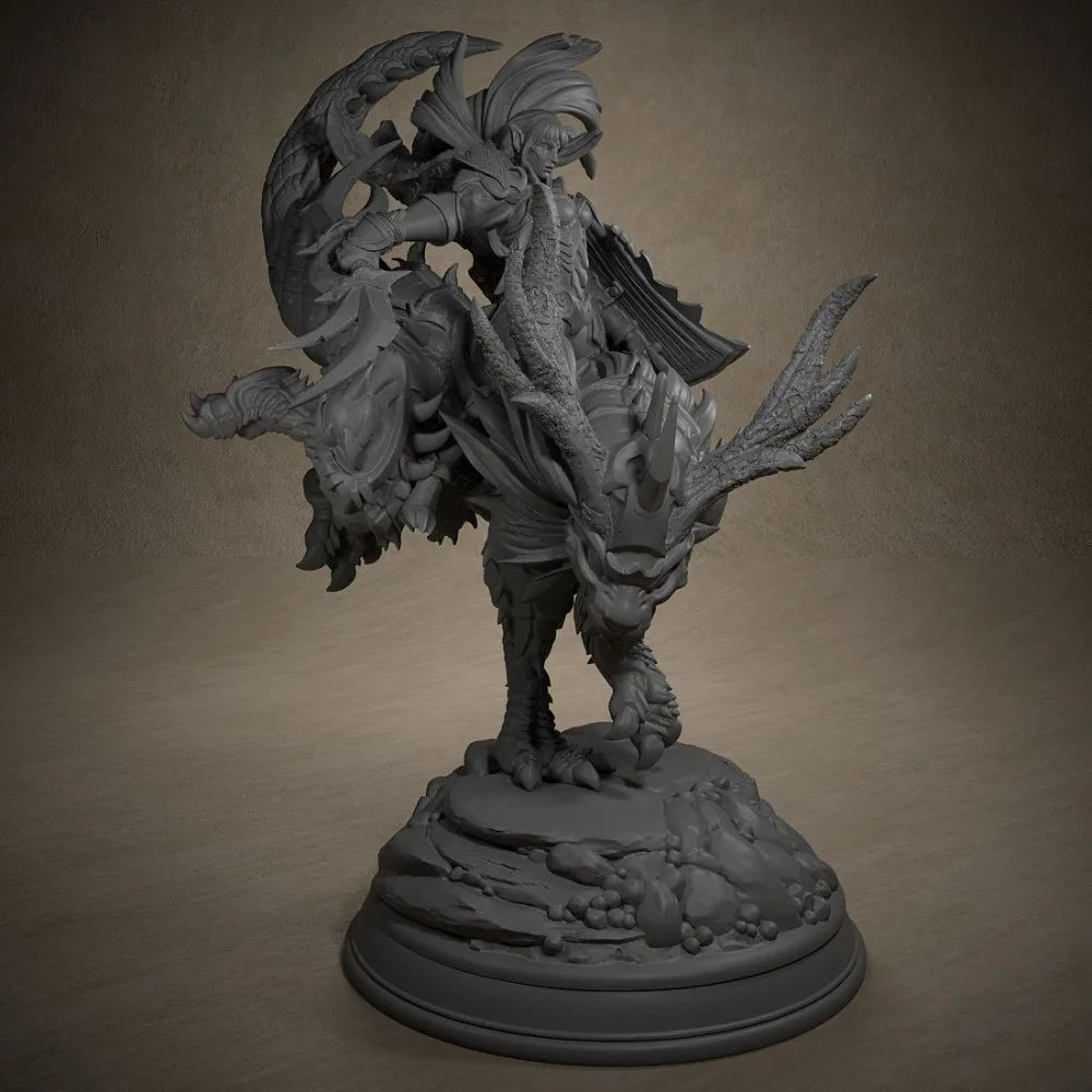 Winged Ornate Demon, Resin Model Figure Kit, Fantasy Theme, Unassembled and Unpainted