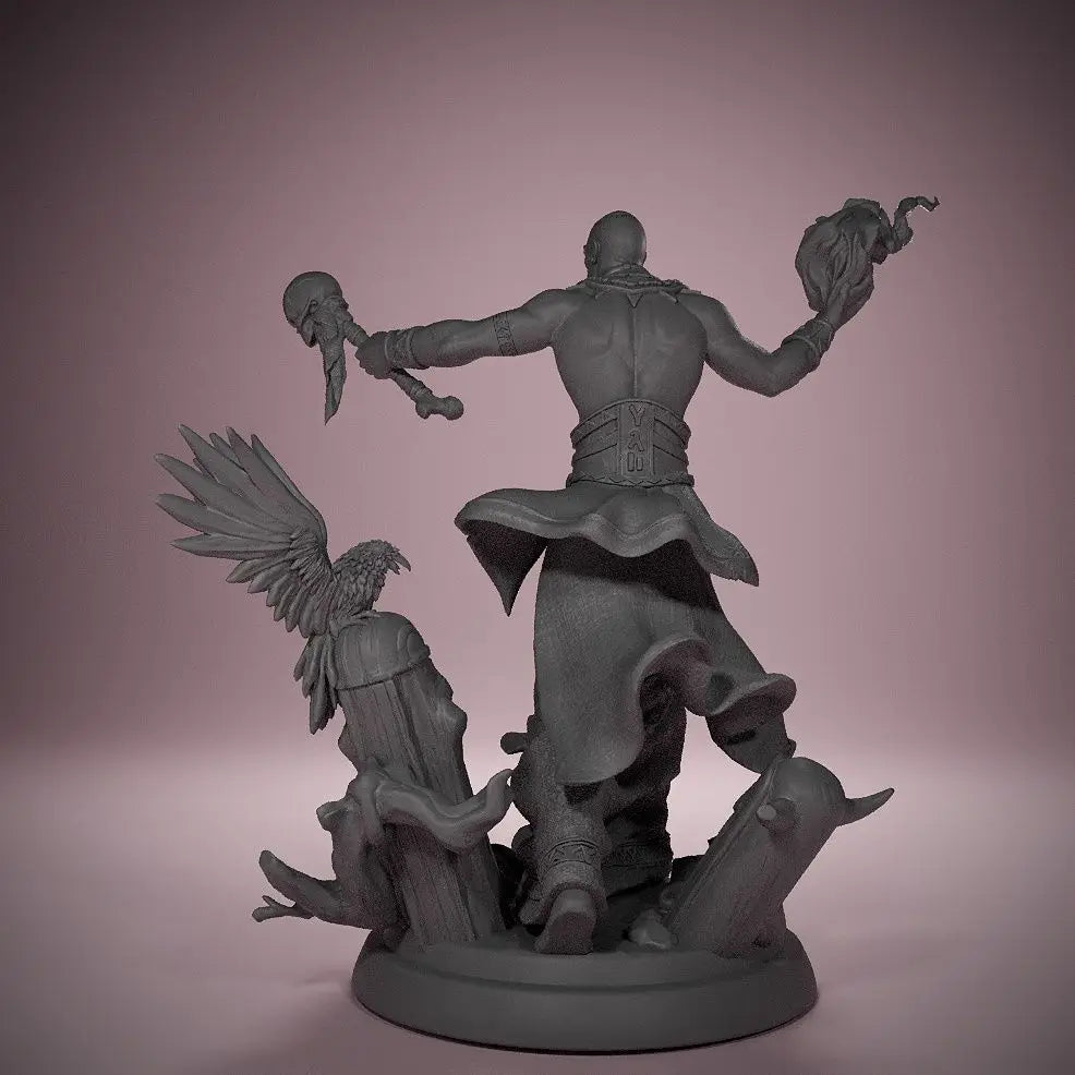 70mm Dark Fantasy Warrior, Resin Model Figure Kit, Fantasy Theme, Unassembled and Unpainted