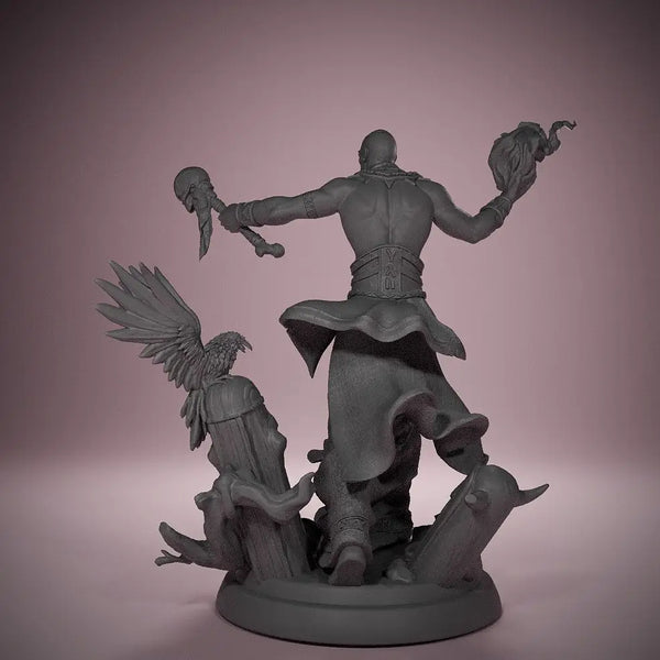 70mm Dark Fantasy Warrior, Resin Model Figure Kit, Fantasy Theme, Unassembled and Unpainted