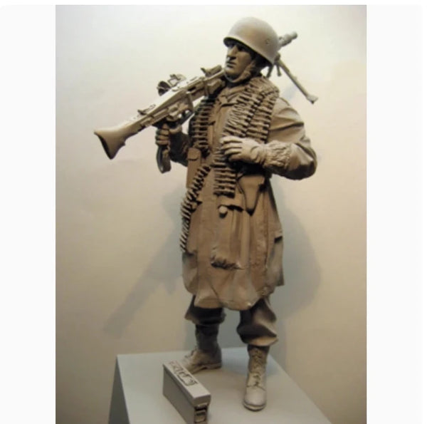 1/16 WWII Normandy Infantry Soldier, Resin Model Figure Kit, Unassembled and Unpainted
