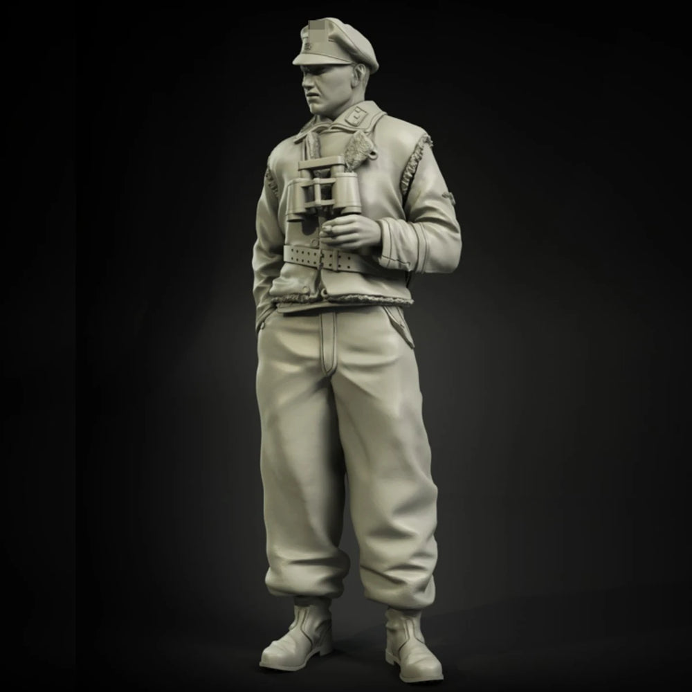 1/35 WWII German Sergeant Standing at Ease, Resin Model Figure Kit, Unassembled and Unpainted