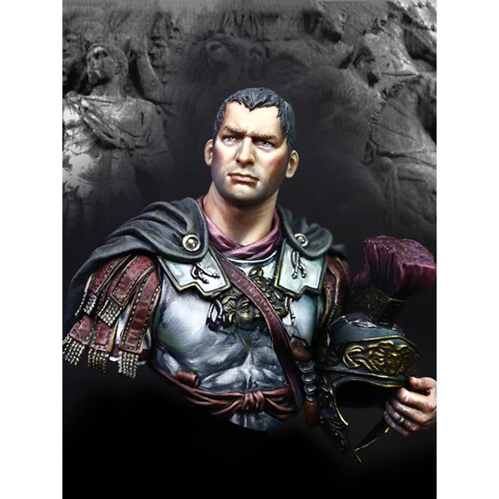 1/10 Ancient Roman General in Ornate Segmented Armor, Resin Model Bust Kit, Unassembled and Unpainted