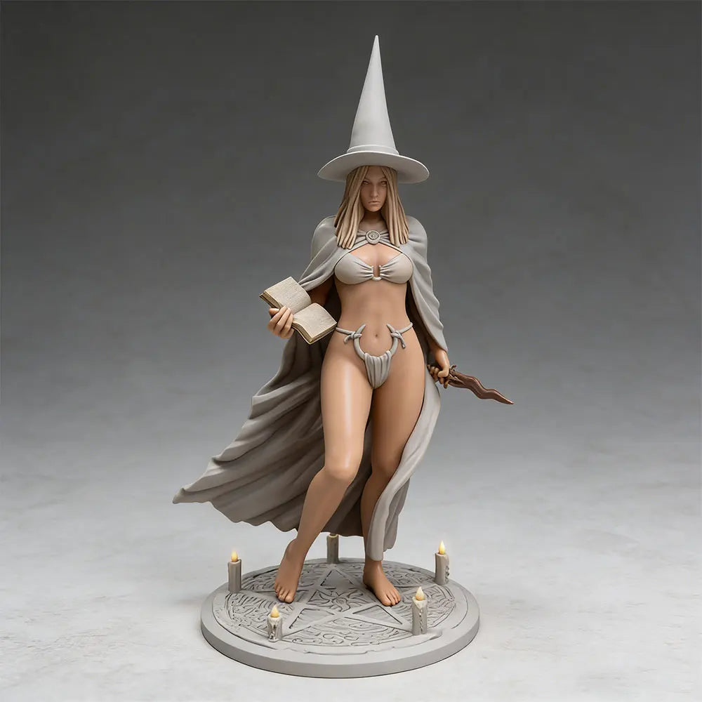 1/24 Magician Fantasy Female, Resin Model Figure Kit, Unassembled and Unpainted