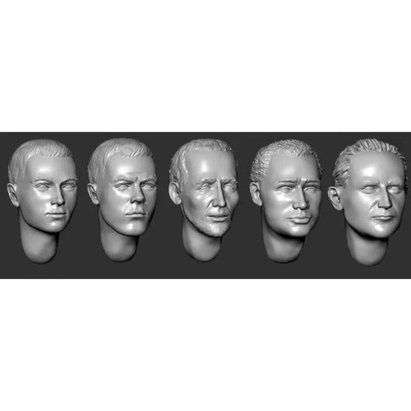 1/35 Male Head Sculpts, Resin Model Figure Kit, Unassembled and Unpainted
