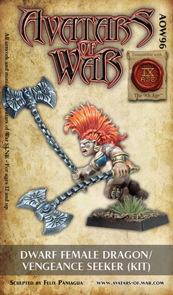 28mm Female Dragon Vengeance Seeker, Resin Model Figure Kit, Fantasy Theme, Unassembled and Unpainted