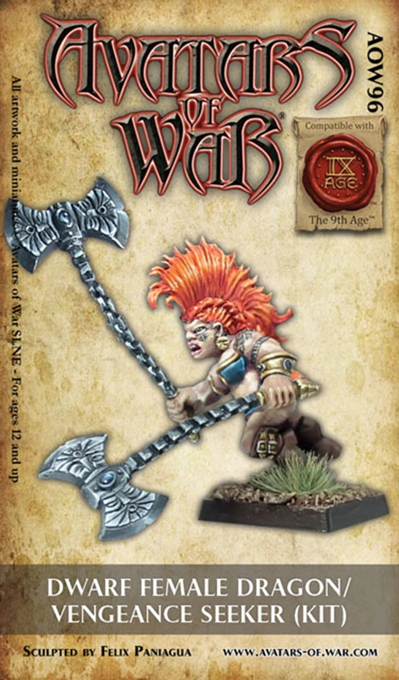 28mm Female Dragon Vengeance Seeker, Resin Model Figure Kit, Fantasy Theme, Unassembled and Unpainted