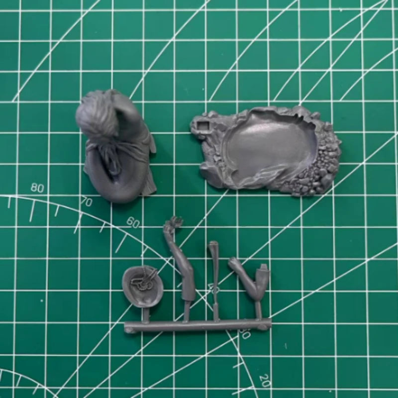 80mm Mermaid, Resin Model Figure Kit, Fantasy Theme, Unassembled and Unpainted